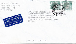 53213 - Bund - 1988 - 2@80Pfg. SWK A. Lp.-Bf. Von FRANKFURT AM MAIN Nach Trenton, NJ (USA) - Storia Postale