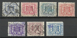 SPAIN Spanien Espana Telegrafos Telegraph Stamps Telegraphe O - Telegramas