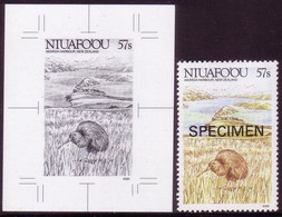 Tonga Niuafo'ou 1988 Proof In Black & White + Specimen - Kiwi - Read Description - Kiwi