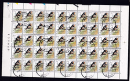 Feuille Complète Préo PRE827 Hirondelle De Cheminée Oblitération Arlon - Typo Precancels 1986-96 (Birds)