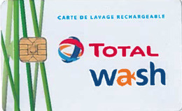 # Carte A Puce Portemonnaie Lavage Total - 1000 Stations - Plante Et Gouttes - Verso 1 - Carte De Lavage - TBE - Car Wash Cards