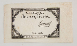 Assignat De 5 Livres Signature Henriot - Série 7335 - Assignats