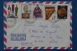 AC11 INDIA BELLE LETTRE  1985    POUR YERRES FRANCE +AEROPHILATELIEC +AFFRANCH. INTERESSANT - Cartas & Documentos