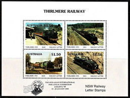 Australia 1993 Thirlmere Railway OP JAKARTA '95 Cinderella Sheetlet MNH - Cinderella