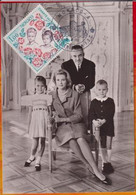 CM-Carte Maximum Card # 1963-MONACO # Famille Royale, Royal Family,  # Princesse  Grace ,Prince Rainier III, Monaco - Cartes-Maximum (CM)