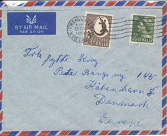 Australia Air Mail Cover Sent To Denmark Fremantel 22-12-1958 (the Flap On The Backside Of The Cover Is Missing) - Cartas & Documentos