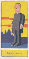 24 Rev Willianm Inge, Dean Of St Pauls - Personalities Of Today, Caricatures 1932 -  Phillips Cigarette Card - Original - Phillips / BDV
