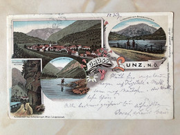 Austria Österreich 1898 Gruss Aus Lunz Am See Litho Hohle Mauer Scheiblingstein 13857 Post Card POSTCARD - Lunz Am See