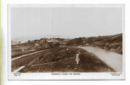 Real Photo Postcard, Bradford, Haworth From The Moors. Road, Street, House. - Bradford