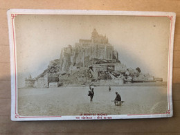 Le Mont St Michel * Photo CDV Cabinet Albuminée Circa 1881 * Vue Générale , Côté Sud * Photographe - Le Mont Saint Michel