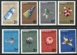 POLAND 1966 Space Exploration MNH / **.  Michel 1730-37 - Nuevos