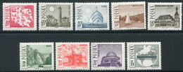 POLAND 1966 Definitive: Tourism MNH / **.  Michel 1705-13 - Unused Stamps