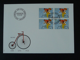 FDC Bloc De 4 Cyclisme Cycling 1983 Suisse Ref 101025 - Wielrennen
