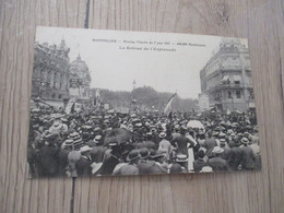 CPA 34 Hérault Montpellier Le Meeting Du 9 Juin 1907 Manifestations Viticoles Retour De L'esplanade - Montpellier