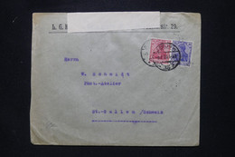 ALLEMAGNE - Enveloppe Commerciale De Berlin Pour La Suisse En 1920 Avec Contrôle Postal - L 107825 - Cartas