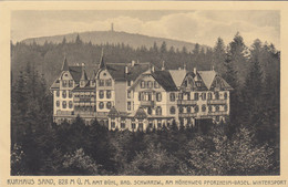 A316) Kurhaus SAND - Amt BÜHL - Bad. Schwarzwald - Am Höhenweg Pforzheim Basel - Wintersport 1913 - Buehl