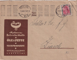 ALLEMAGNE 1922 LETTRE DE STUTTGART - Brieven En Documenten