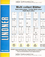 Lindner - Feuilles MULTI-COLLECT à 2 Poches REF. 1404 (paquet De 10) - A Bandes