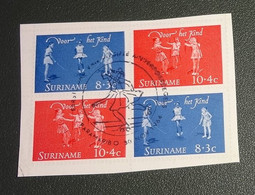 Suriname - Uit NVPH Blok 418 - 1964 - First Day Stempel  - Kind - Spelen - Suriname ... - 1975