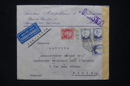 ESPAGNE - Enveloppe Commerciale De Madrid Pour La France En 1936 Avec Contrôle Postal  - L 107850 - 1931-50 Covers