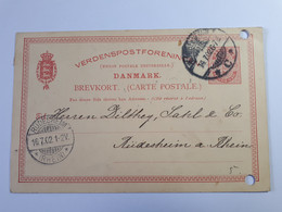 DANMARK 1902: Postcard, O - FREE SHIPPING ABOVE 10 EURO - Cartas & Documentos