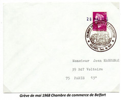 ColBM France Greve De Mai 68 CC De Belfort Sur Lettre  Cote >>> Euro - Other & Unclassified