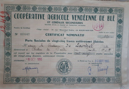 Coopérative Agricole Vendéenne De Blé - 1955 - La Roche Sur Yon - 85 Vendée - Agriculture