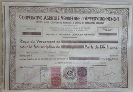 Coopérative Agricole Vendéenne D'Approvisionnement - 1943 - La Roche Sur Yon 85 - Agriculture