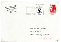 ColBM France Greve 1988 Reims Sur Lettre Cote 30 Euro - Sonstige & Ohne Zuordnung