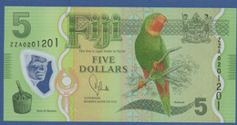 FIJI - P.115r – 5 Dollars  ND (2012) UNC Serie ZZA0201201 Replacement Special Number - Figi