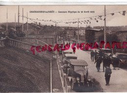 87 - CHATEAUNEUF LA FORET - CONCOURS DU SYNDICAT HIPPIQUE- 30 AVRIL 1933- HIPPISME- AUTOMOBILES   RARE - Chateauneuf La Foret