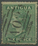 Antigua 1863 ☀ 6 P - Victoria Perf 14 ☀ Used - 1858-1960 Crown Colony