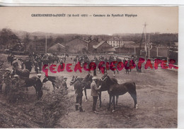 87 - CHATEAUNEUF LA FORET - CONCOURS DU SYNDICAT HIPPIQUE- 30 AVRIL 1933- HIPPISME- - Chateauneuf La Foret