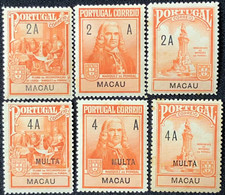 MACAU 1925 - MARQUES POMBAL MONUMENT BOTH SET - Unused Stamps