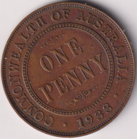 AUSTRALIA , PENNY 1933 , UNCLEANED BRONZE COIN - Penny