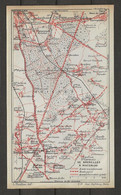 CARTE PLAN 1911 - BELGIQUE - DE BRUXELLES à WATERLOO  - FORET DE SOIGNES - ROUTE MACADAMISÉE - Topographische Karten