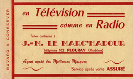 S40-029 Buvard - En Télévision Comme En Radio Faites Confiance à J.-M. Le Marc'hadour à Plouray - Otros