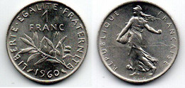 1 Franc 1960 Semeuse SPL - Other & Unclassified