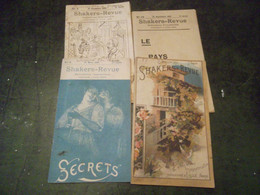 LOT DE 4 SHAKERS - REVUE 1892 ET 1895 - Advertising