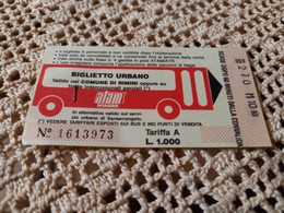 BIGLIETTO AUTOBUS RIMINI LIRE 1000 - Europe