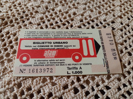 BIGLIETTO AUTOBUS RIMINI LIRE 1000 - Europe