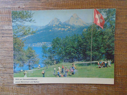 Suisse , Rütil Am Vierwaldstättersee , Gegen Morschach Und Mythen "" Carte Animée "" "" Beaux Timbre Et Cachets "" - Morschach