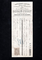 CHALON SUR SAONE  - Lettre De Change 1896 - FABRIQUE De SOMMIERS - DERAIN-PROST Ancienne Maison MIGNOT - Bills Of Exchange