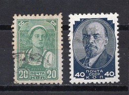 1940. RUSSIA, USSR, LENIN 40 KOP STAMP & 20 KOP GREEN, USED - Used Stamps