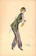 Jolie Jeune Femme En Pantalon Bouffant "à La Mauresque" Par Ch. Naillod Belle Illustration - Naillod