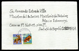 CA211- COVERAUCTION!!! - JAPAN, HIROSAKI  02-08-12 TO BOGOTA, COLOMBIA  - TIGERS - Storia Postale