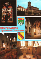 CPM 88 (Vosges) Neufchâteau - Eglise Saint-Christophe, Multivues. Intérieur Et Vitrail De Jeanne D'Arc TBE - Neufchateau
