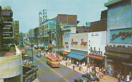 713 – 1950s - Norfolk Virginia VA – Granby Street – Stores Cars Bus Loews Animation – Good Condition - 2 Scans - Norfolk