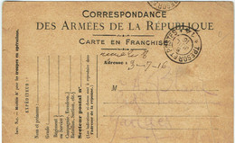 Carte De Correspondance Des Armées - 3 Juillet 1916 - Pour Ganges (34) - Secteur Postal 14 - 1. Weltkrieg 1914-1918