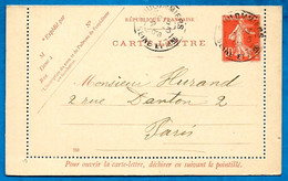 1908 CARTE-LETTRE 77 COULOMMIERS (Candidats Aux élections...) - Cartes-lettres